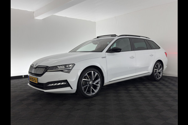 Škoda Superb Combi 1.4 TSI iV Plug-In Sportline Business {SOH-93%} (INCL-BTW) Aut. *PANO | LEATHER-ALCANTARA | FULL-LED | DIGI-COCKPIT | CANTON-SOUND | AMBIENT-LIGHT | CAMERA | NAVI-FULLMAP | DAB+ | KEYLESS | HEATED-SPORTSEATS | PRIVACY-GLASS | ECC | 19"ALU*