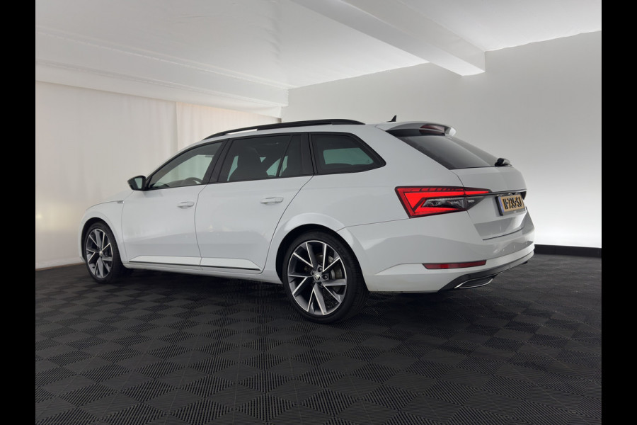 Škoda Superb Combi 1.4 TSI iV Plug-In Sportline Business {SOH-93%} (INCL-BTW) Aut. *PANO | LEATHER-ALCANTARA | FULL-LED | DIGI-COCKPIT | CANTON-SOUND | AMBIENT-LIGHT | CAMERA | NAVI-FULLMAP | DAB+ | KEYLESS | HEATED-SPORTSEATS | PRIVACY-GLASS | ECC | 19"ALU*