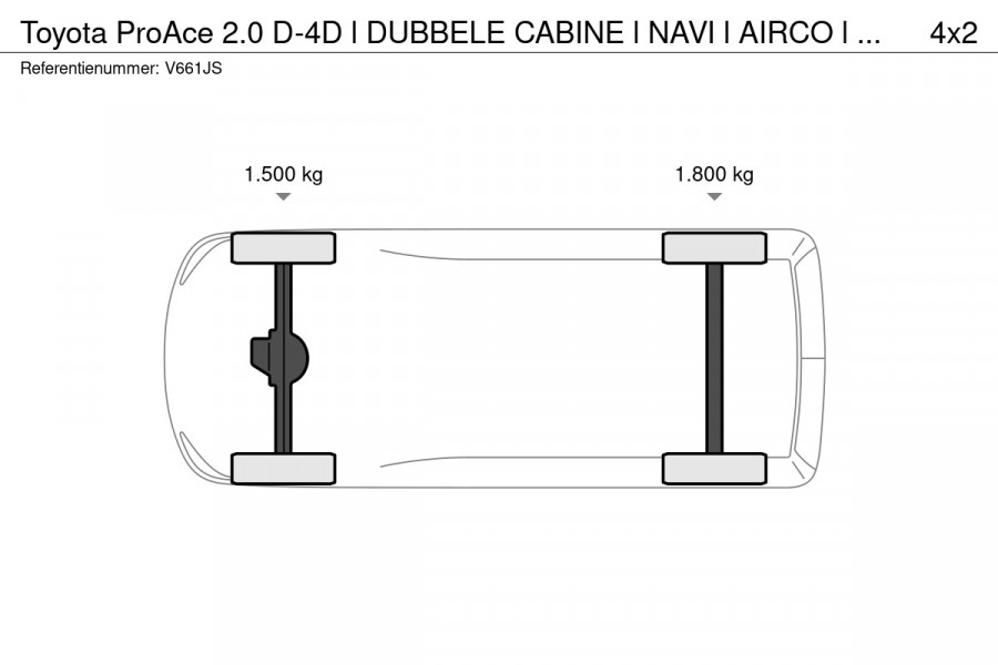 Toyota ProAce 2.0 D-4D l DUBBELE CABINE l NAVI l AIRCO l TREKHAAK