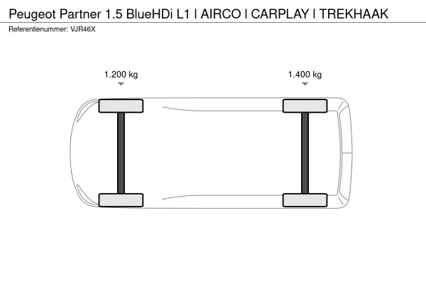 Peugeot Partner 1.5 BlueHDi L1 l AIRCO l CARPLAY l TREKHAAK