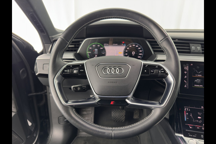 Audi e-tron 55 quattro advanced 95 kWh [3-Fase] {SOH-92%} *PANO | LUXURY-LEATHER | FULL-LED | BANG&OLUFSEN | ADAPTIVE-CRUISE | MEMORY-PACK | BLIND-SPOT | TOP-VIEW | SPORT/HEATED-SEATS | KEYLESS | DAB+ | ECC | PDC | 22''ALU*