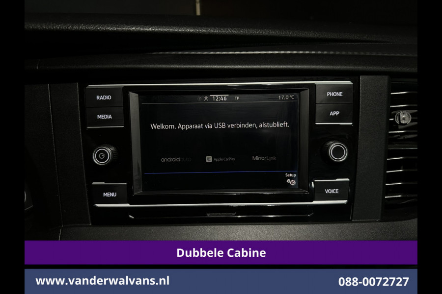Volkswagen Transporter 2.0 TDI L2H1 Dubbele Cabine Euro6 Airco | 2200kg Trekhaak | Apple Carplay Cruiscontrol, Android Auto, 5-Zits, Parkeersensoren