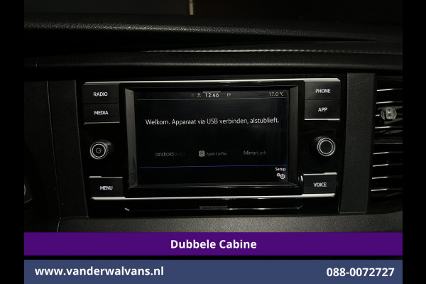 Volkswagen Transporter 2.0 TDI L2H1 Dubbele Cabine Euro6 Airco | 2200kg Trekhaak | Apple Carplay Cruiscontrol, Android Auto, 5-Zits, Parkeersensoren