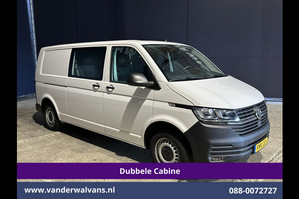 Volkswagen Transporter 2.0 TDI L2H1 Dubbele Cabine Euro6 Airco | 2200kg Trekhaak | Apple Carplay Cruiscontrol, Android Auto, 5-Zits, Parkeersensoren