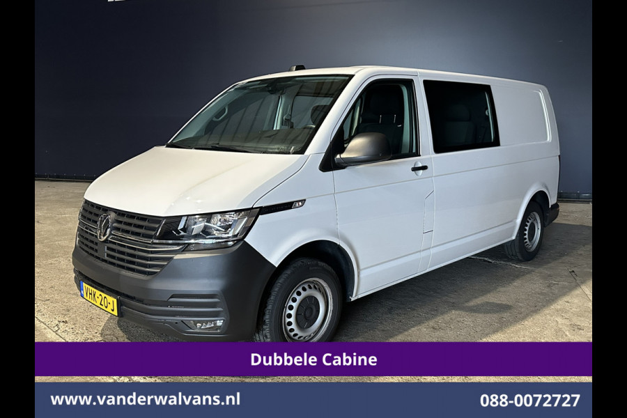Volkswagen Transporter 2.0 TDI L2H1 Dubbele Cabine Euro6 Airco | 2200kg Trekhaak | Apple Carplay Cruiscontrol, Android Auto, 5-Zits, Parkeersensoren