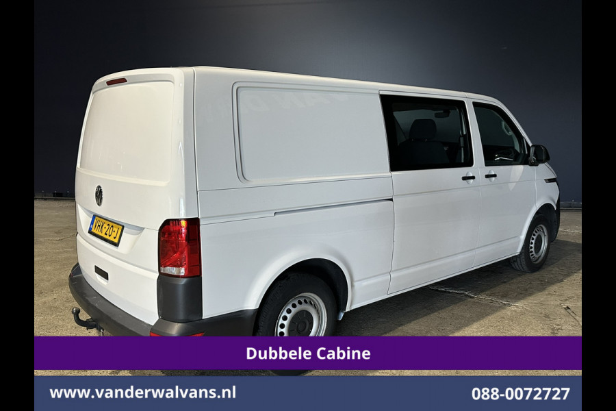Volkswagen Transporter 2.0 TDI L2H1 Dubbele Cabine Euro6 Airco | 2200kg Trekhaak | Apple Carplay Cruiscontrol, Android Auto, 5-Zits, Parkeersensoren