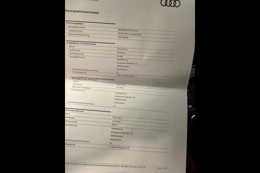Audi Q3 Sportback 45 TFSI e 2 X S-LINE BLACK-LINE 20'' NAVI/M-STOELEN/DAB/CAM/A-CRUISE/ECC/PDC///