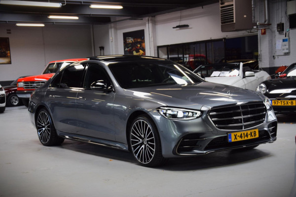 Mercedes-Benz S-Klasse 580 e 4MATIC Lang AMG Line Panoramadak|Org.NL|Dealer Onderhouden|BTW|Achterass-besturing