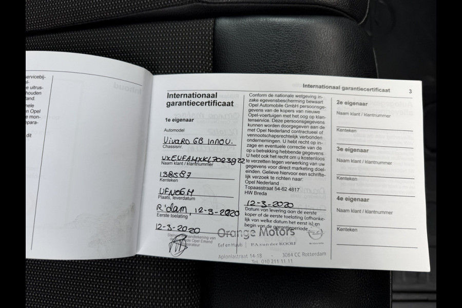 Opel Vivaro 2.0 CDTI 150PK EURO6 L3H1 Achteruitrijcamera/Trekhaak/navigatie systeem/cruise control