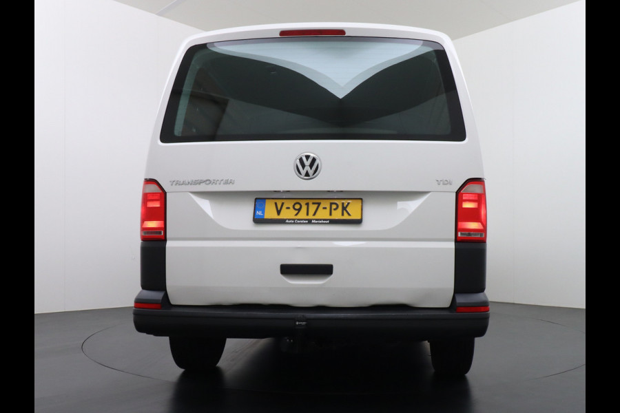 Volkswagen Transporter 2.0TDI L2H1 DUBBELE CABINE Apple Carplay Android Auto Trekhaak Airco Comfortline Betonplex Vloer Lat om Lat betimmering Euro 6 Schuifdeur Origineel Nederlandse Auto