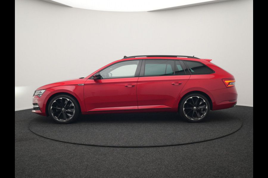 Škoda Superb Combi 1.4 TSI iV Sportline Business Plug In Hybrid 218pk Dealer O.H PHEV | Trekhaak Af Fabriek | Panodak | Adaptive Cruise | Canton Audio | Alcantara Sportstoelen Memory & Verwarmd | 360 | Apple Carplay | Blis | Stuur Verwarmd | Virtual | Navigatie | DAB |