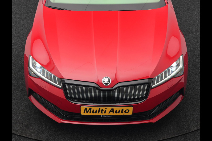 Škoda Superb Combi 1.4 TSI iV Sportline Business Plug In Hybrid 218pk Dealer O.H PHEV | Trekhaak Af Fabriek | Panodak | Adaptive Cruise | Canton Audio | Alcantara Sportstoelen Memory & Verwarmd | 360 | Apple Carplay | Blis | Stuur Verwarmd | Virtual | Navigatie | DAB |