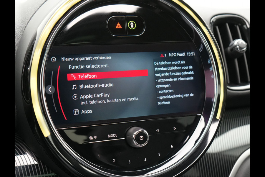 MINI Countryman 2.0 Cooper S E ALL4 MINI Yours 225pk Dealer O.H PHEV | Panodak | Head Up | Adaptive Cruise | Lederen Sportstoelen Memory & Verwarmd | Camera | Apple Carplay | Navigatie | Keyless | Virtual | DAB |