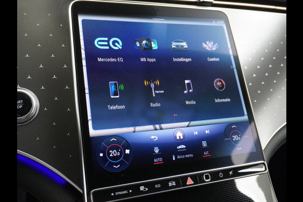 Mercedes-Benz EQE 350+ 91kWh Launch Edition Luxury Line Burmester® 3D Surround Sound Trekhaak Adap.Cruise Leder Memory Navi Ecc Camera Apple Carpl MBUX Premium Stoelverwarming Elek. Achterklep DAB+ Keyless 1e Eigenaar Origineel Nederlandse Auto