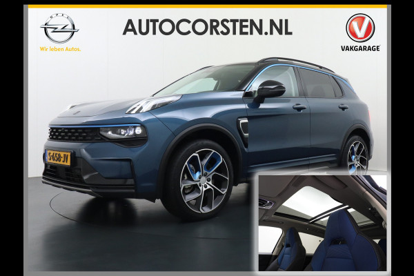 Lynk & Co 01 1.5 PHEV AUT-7 261pk Pano-Schuif-K-dak 20" 360°Camera Zwarte hemel bekleding Apple Carplay Android Auto Adaptive-Cr Navi Pdc-a+v Elek.Memory.Stoel File assistent Dodehoek detector Elektrisch bedienbare achterklep Rijstrooksensor Wifi Verkeersbord detectie 425Nm koppel 3,7kw laadvermogen €44.882 Nieuwprijs 1e Eigenaar Origineel NLse auto!