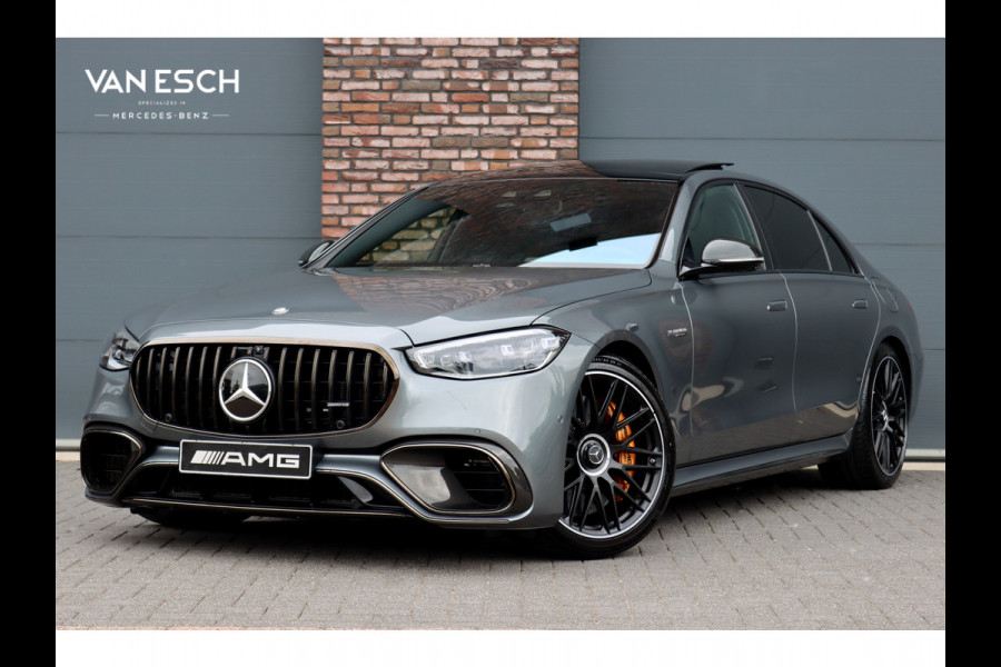 Mercedes-Benz S-Klasse AMG 63 S E Performance Aut9 | 802pk | Keramisch | Carbon | Achterasbesturing | Distronic+ | MBUX Tablet | Stoelventilatie | Zonweringspakket | Vlakkenverwarming | Massage |