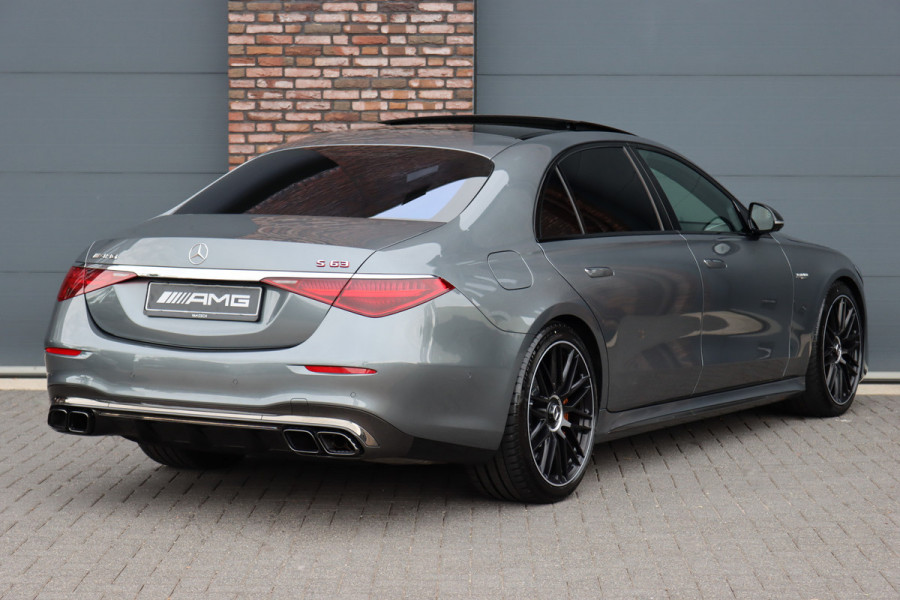 Mercedes-Benz S-Klasse AMG 63 S E Performance Aut9 | 802pk | Keramisch | Carbon | Achterasbesturing | Distronic+ | MBUX Tablet | Stoelventilatie | Zonweringspakket | Vlakkenverwarming | Massage |
