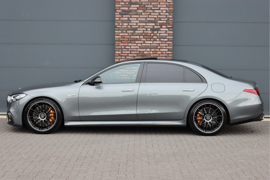 Mercedes-Benz S-Klasse AMG 63 S E Performance Aut9 | 802pk | Keramisch | Carbon | Achterasbesturing | Distronic+ | MBUX Tablet | Stoelventilatie | Zonweringspakket | Vlakkenverwarming | Massage |