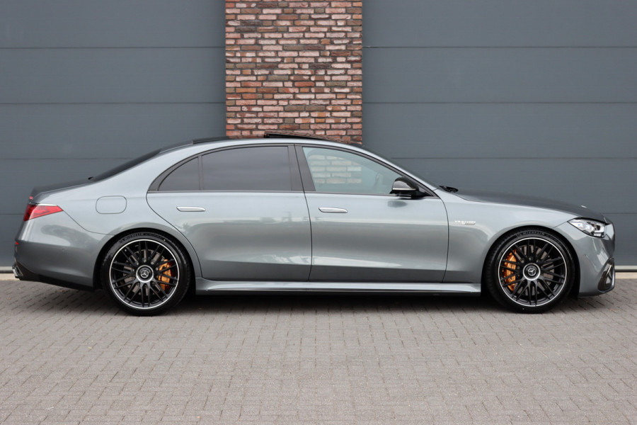 Mercedes-Benz S-Klasse AMG 63 S E Performance Aut9 | 802pk | Keramisch | Carbon | Achterasbesturing | Distronic+ | MBUX Tablet | Stoelventilatie | Zonweringspakket | Vlakkenverwarming | Massage |