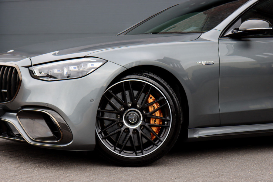 Mercedes-Benz S-Klasse AMG 63 S E Performance Aut9 | 802pk | Keramisch | Carbon | Achterasbesturing | Distronic+ | MBUX Tablet | Stoelventilatie | Zonweringspakket | Vlakkenverwarming | Massage |