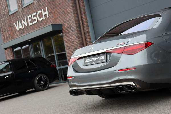 Mercedes-Benz S-Klasse AMG 63 S E Performance Aut9 | 802pk | Keramisch | Carbon | Achterasbesturing | Distronic+ | MBUX Tablet | Stoelventilatie | Zonweringspakket | Vlakkenverwarming | Massage |