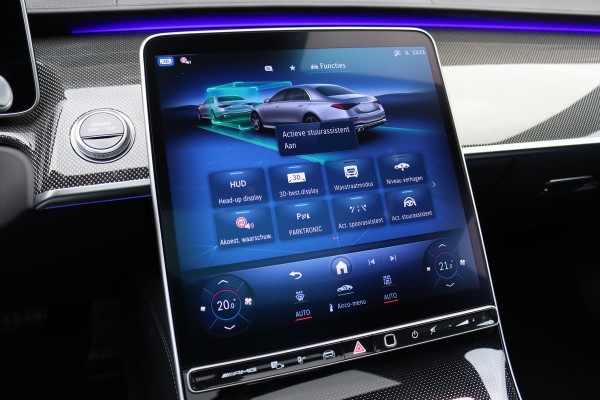 Mercedes-Benz S-Klasse AMG 63 S E Performance Aut9 | 802pk | Keramisch | Carbon | Achterasbesturing | Distronic+ | MBUX Tablet | Stoelventilatie | Zonweringspakket | Vlakkenverwarming | Massage |
