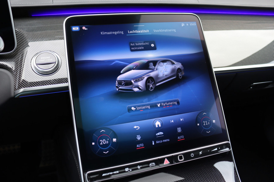 Mercedes-Benz S-Klasse AMG 63 S E Performance Aut9 | 802pk | Keramisch | Carbon | Achterasbesturing | Distronic+ | MBUX Tablet | Stoelventilatie | Zonweringspakket | Vlakkenverwarming | Massage |