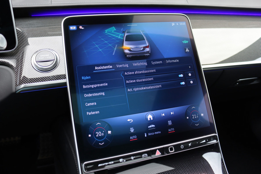 Mercedes-Benz S-Klasse AMG 63 S E Performance Aut9 | 802pk | Keramisch | Carbon | Achterasbesturing | Distronic+ | MBUX Tablet | Stoelventilatie | Zonweringspakket | Vlakkenverwarming | Massage |