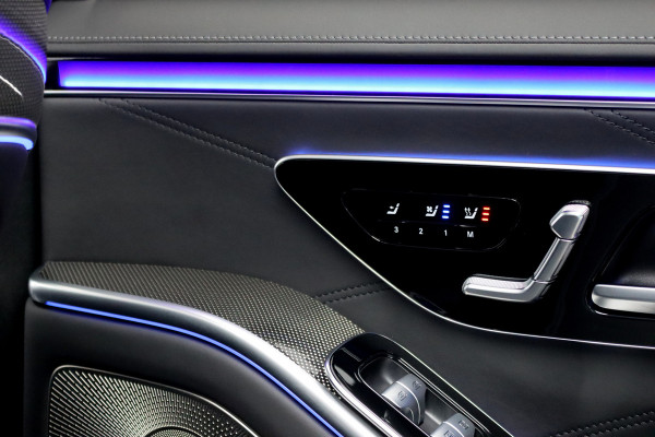 Mercedes-Benz S-Klasse AMG 63 S E Performance Aut9 | 802pk | Keramisch | Carbon | Achterasbesturing | Distronic+ | MBUX Tablet | Stoelventilatie | Zonweringspakket | Vlakkenverwarming | Massage |