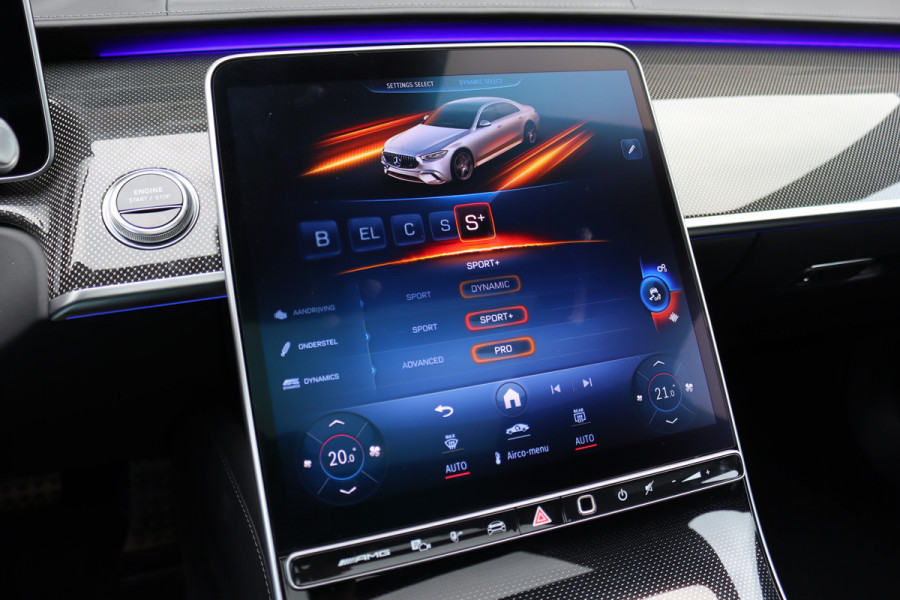 Mercedes-Benz S-Klasse AMG 63 S E Performance Aut9 | 802pk | Keramisch | Carbon | Achterasbesturing | Distronic+ | MBUX Tablet | Stoelventilatie | Zonweringspakket | Vlakkenverwarming | Massage |