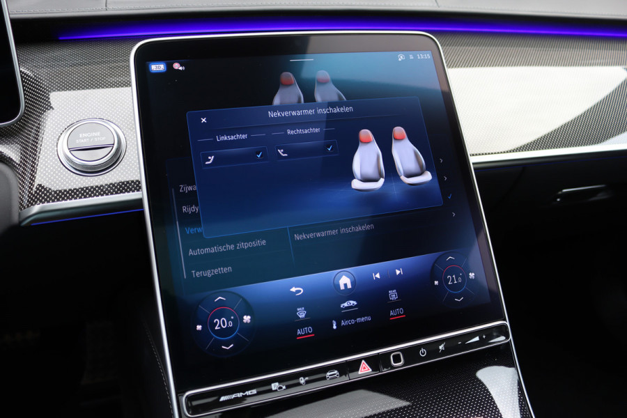 Mercedes-Benz S-Klasse AMG 63 S E Performance Aut9 | 802pk | Keramisch | Carbon | Achterasbesturing | Distronic+ | MBUX Tablet | Stoelventilatie | Zonweringspakket | Vlakkenverwarming | Massage |