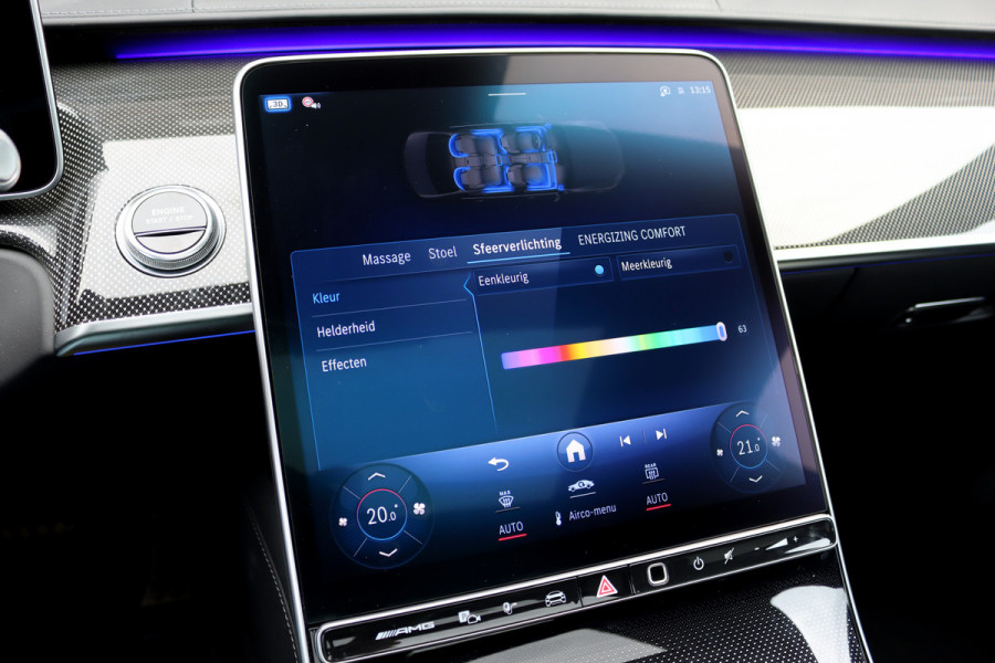 Mercedes-Benz S-Klasse AMG 63 S E Performance Aut9 | 802pk | Keramisch | Carbon | Achterasbesturing | Distronic+ | MBUX Tablet | Stoelventilatie | Zonweringspakket | Vlakkenverwarming | Massage |