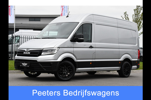 MAN TGE 35 2.0 L3H3 PB Edition Lucht geremd! Camera, 3500kg Trekhaak, Cruise, Carplay, LED, 165pk, Automaat, Multimedia, Uniek! lucht opbouw, markt, zwaar, luchhtrem, veldhuizen