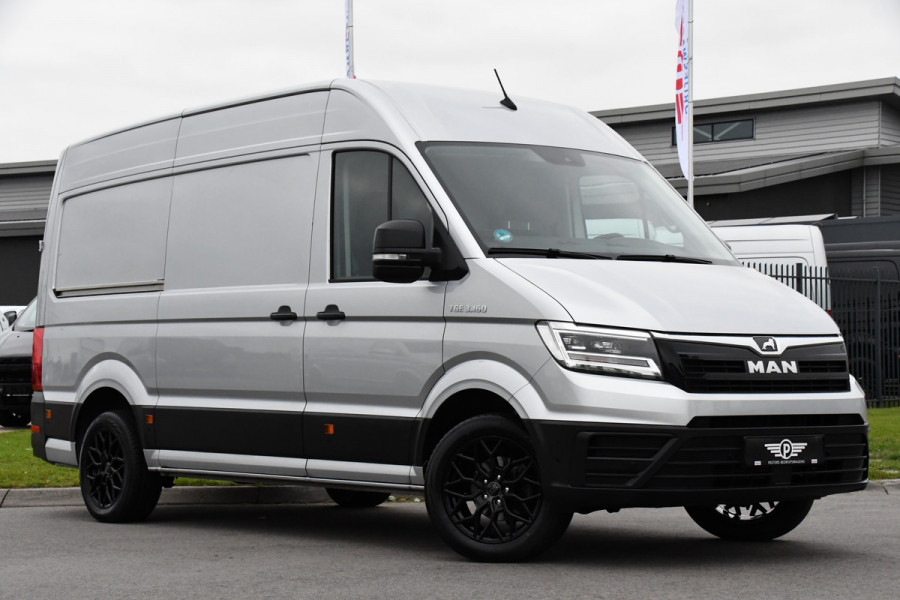 MAN TGE 35 2.0 L3H3 PB Edition Lucht geremd! Camera, 3500kg Trekhaak, Cruise, Carplay, LED, 165pk, Automaat, Multimedia, Uniek! lucht opbouw, markt, zwaar, luchhtrem, veldhuizen