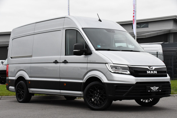 MAN TGE 35 2.0 L3H3 PB Edition Lucht geremd! Camera, 3500kg Trekhaak, Cruise, Carplay, LED, 165pk, Automaat, Multimedia, Uniek! lucht opbouw, markt, zwaar, luchhtrem, veldhuizen