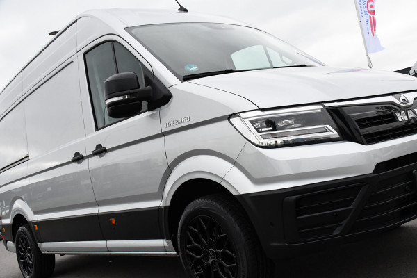 MAN TGE 35 2.0 L3H3 PB Edition Lucht geremd! Camera, 3500kg Trekhaak, Cruise, Carplay, LED, 165pk, Automaat, Multimedia, Uniek! lucht opbouw, markt, zwaar, luchhtrem, veldhuizen