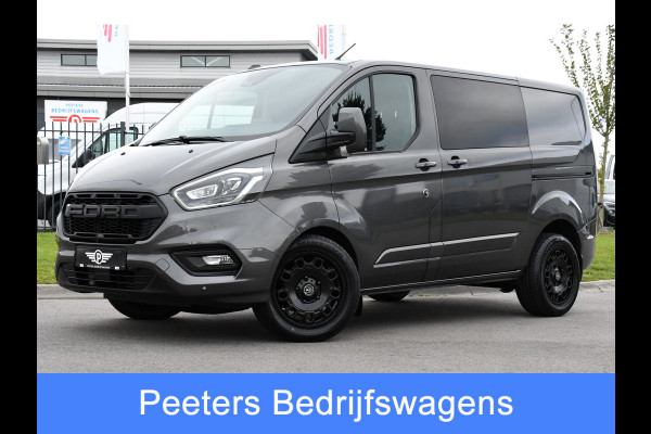Ford Transit Custom 300 2.0 TDCI L1H1 DC Limited Raptor Edition Camera, Cruise, 130pk. Automaat, 2 x schuifdeur, Multimedia, Sensoren, Afneembare trekhaak, Uniek!