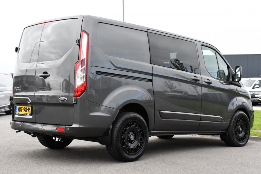 Ford Transit Custom 300 2.0 TDCI L1H1 DC Limited Raptor Edition Camera, Cruise, 130pk. Automaat, 2 x schuifdeur, Multimedia, Sensoren, Afneembare trekhaak, Uniek!