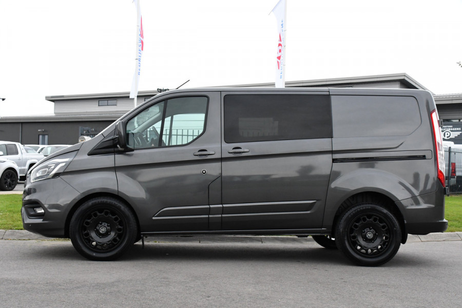 Ford Transit Custom 300 2.0 TDCI L1H1 DC Limited Raptor Edition Camera, Cruise, 130pk. Automaat, 2 x schuifdeur, Multimedia, Sensoren, Afneembare trekhaak, Uniek!