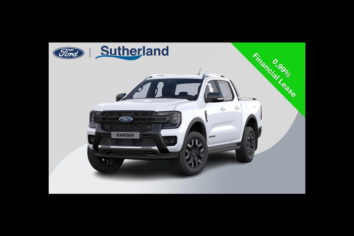 Ford Ranger 2.3 PHEV Wildtrak Double Cab 281pk | 0,99% Renteactie | 5 persoons! | Technology Pack Plus Trailer | Cargo Area Pack | Power Rollertop | Prijs excl. BTW incl. BPM | laadkabel mode 3 16A