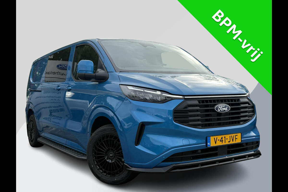 Ford Transit Custom 300 2.0 TDCI L2H1 Limited DC 136pk | SCI | Dubbele Cabine | Digital Aqua Blue | Trekhaak | Dubbele Schuifdeur | Bijrijdersstoel | Sidesteps | Bumperpakket | Zwarte velgen  | Stoelverwarming | Camera
