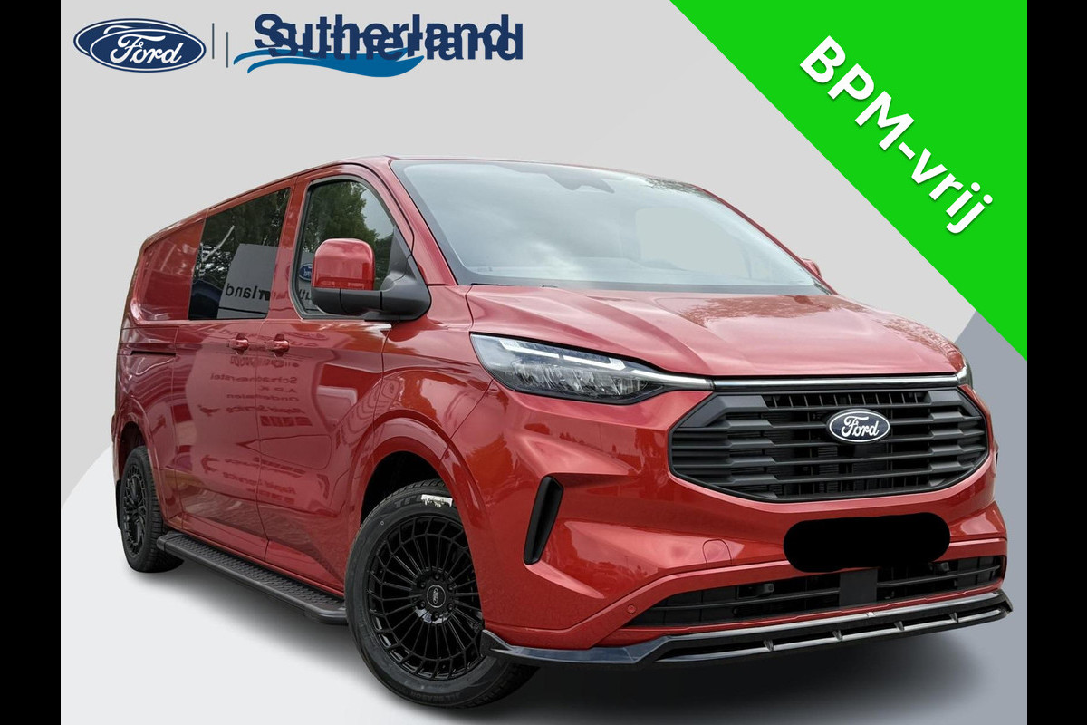 Ford Transit Custom 300 2.0 TDCI L2H1 Limited DC | SCI | 136pk | Dubbele Cabine | Artisan Red | Trekhaak | Dubbele Schuifdeur | Bijrijdersbank | Sidesteps | Bumperpakket | Zwarte velgen | Stoelverwarming | Camera