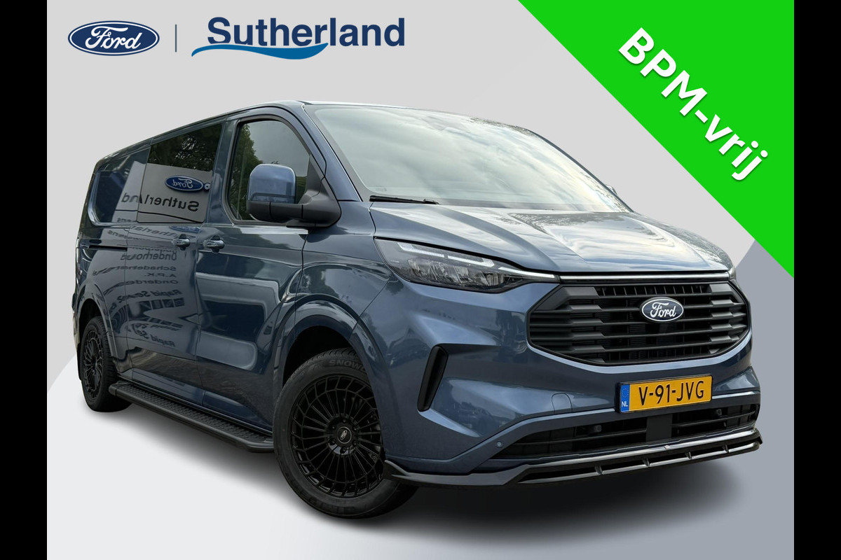 Ford Transit Custom 300 2.0 TDCI L2H1 Limited DC | SCI | 136pk | Dubbele Cabine | Chrome Blue | Trekhaak | Dubbele Schuifdeur | Bijrijdersstoel | Sidesteps | Bumperpakket | Zwarte velgen  | Stoelverwarming | Camera