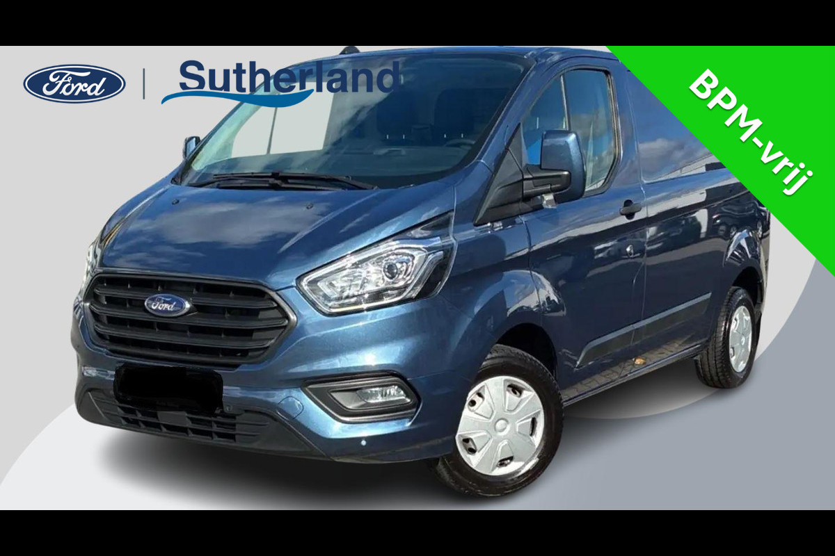 Ford Transit Custom 300 2.0 TDCI L2H1 Trend 130pk SCI | Automaat | Driver Assistance Pack Premium | Navigatiesysteem | Camera| Reservewiel | Chrome Blue Metallic
