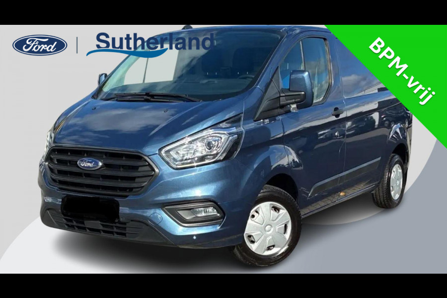 Ford Transit Custom 300 2.0 TDCI L2H1 Trend 130pk SCI | Automaat | Driver Assistance Pack Premium | Navigatiesysteem | Camera| Reservewiel | Chrome Blue Metallic