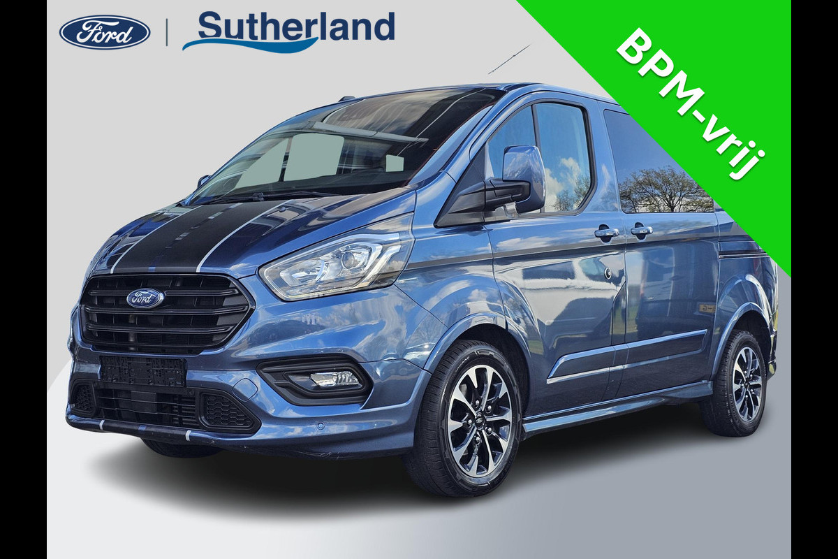 Ford Transit Custom 320 2.0 TDCI L1H1 Sport DC 185pk Automaat | DC | Dubbele Cabine | Adaptive cruise control | Dubbele schuifdeur | Trekhaak | Camera | Navigatie | Stoel-Stoel | Stoelverwarming