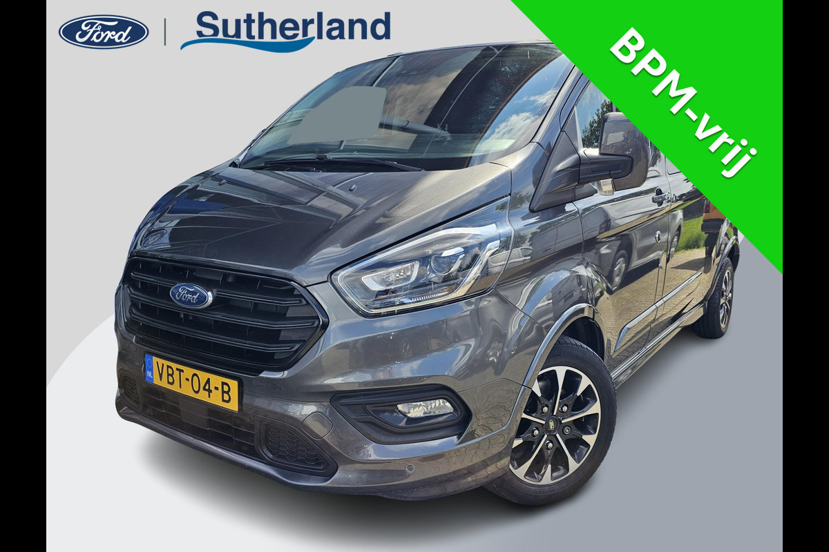 Ford Transit Custom 320 2.0 TDCI L2H1 Sport 185 pk Automaat | Cruise control | Navigatie | Lane assist | Half leder | Stoelverwarming | Airco | Trekhaak | Zéér compleet!
