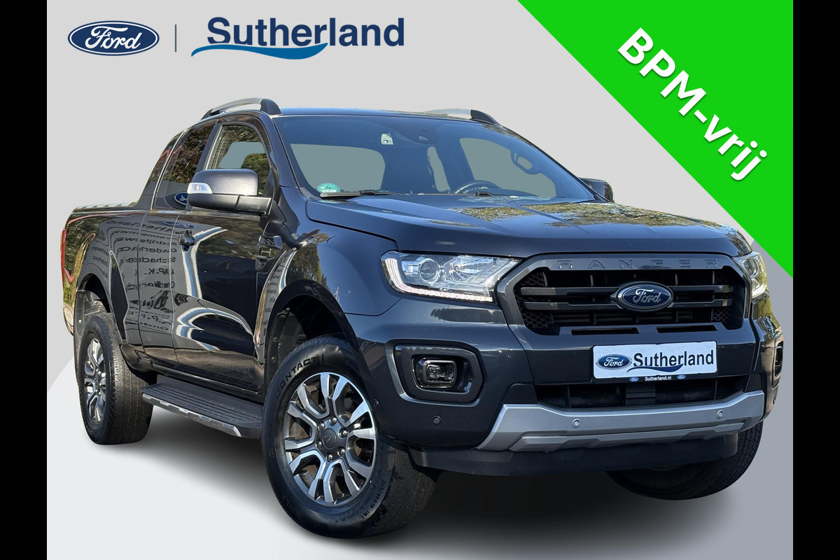 Ford Ranger 2.0 EcoBlue Wildtrak Supercab | SCI | Sea Grey | Rollertop |  Trekhaak | Stoelverwarming |  Adaptieve cruise control