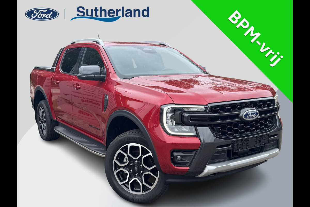 Ford Ranger 3.0 V6 Wildtrak Double Cab EcoBlue | SCI | 241pk!! | 2-zits|  BPM vrij | Rollertop | Trekhaak | Technology Pack | Uniek in Nederland | Verlengde fabrieksgarantie tot 03-2028