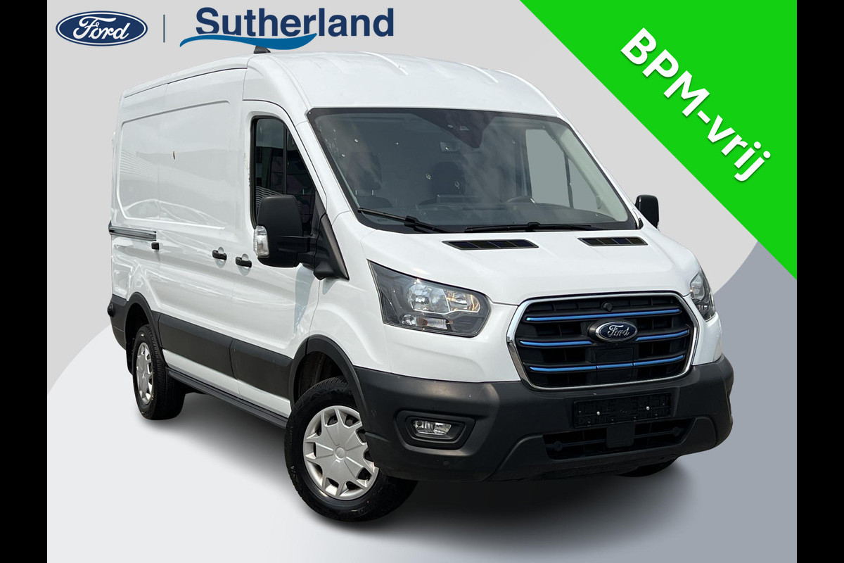 Ford E-Transit 350 L2H2 Trend 68 kWh 184pk | ZUID | Pro Power on board | Navigatie | Adaptieve Cruise |  Digitale binnenspiegel | Laadruimtebescherming | Reservewiel | H7 batterij | LED laadruimteverlichting